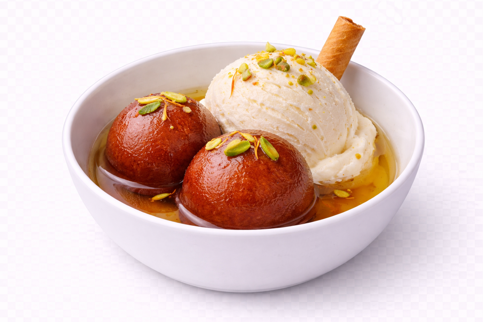 Gulab Jamun with Ice Cream ⭐ 🌱
